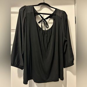 NWT BANANA REPUBLIC TIE BACK TOP, black size Xl